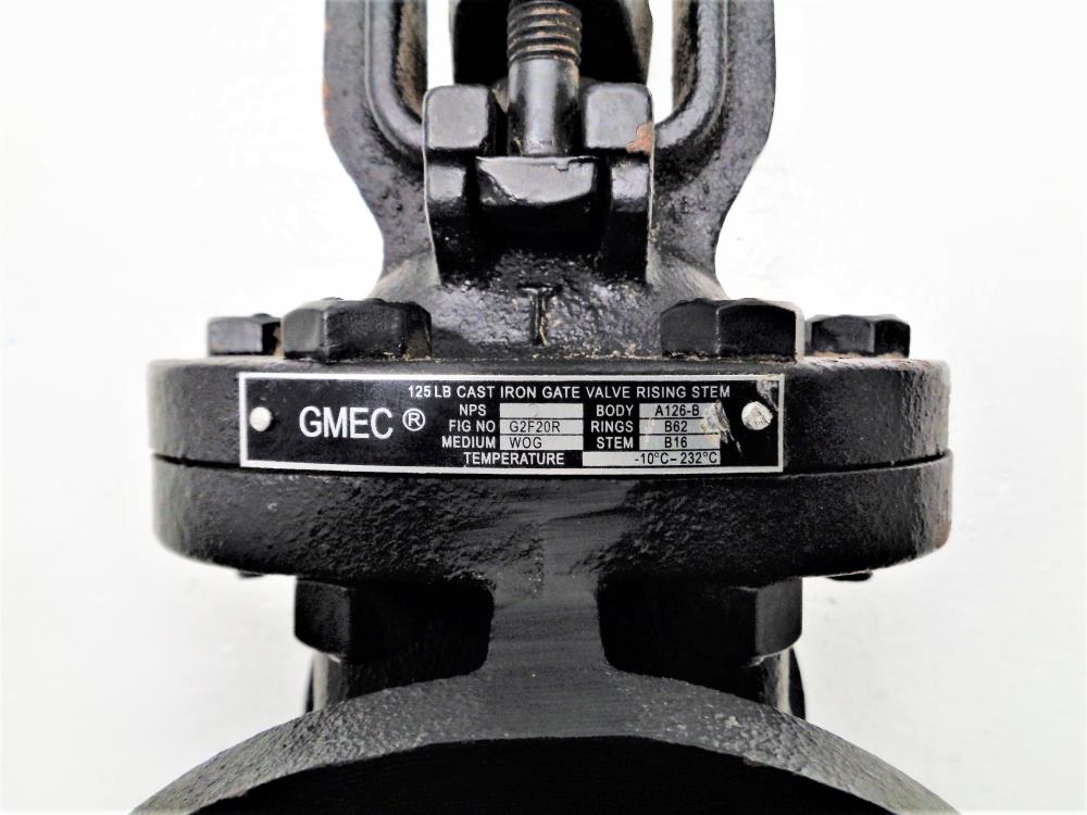 Lot of (2) GMEC 2" 125# Cast Iron Rising Stem Gate Valves, Fig# G2F20R